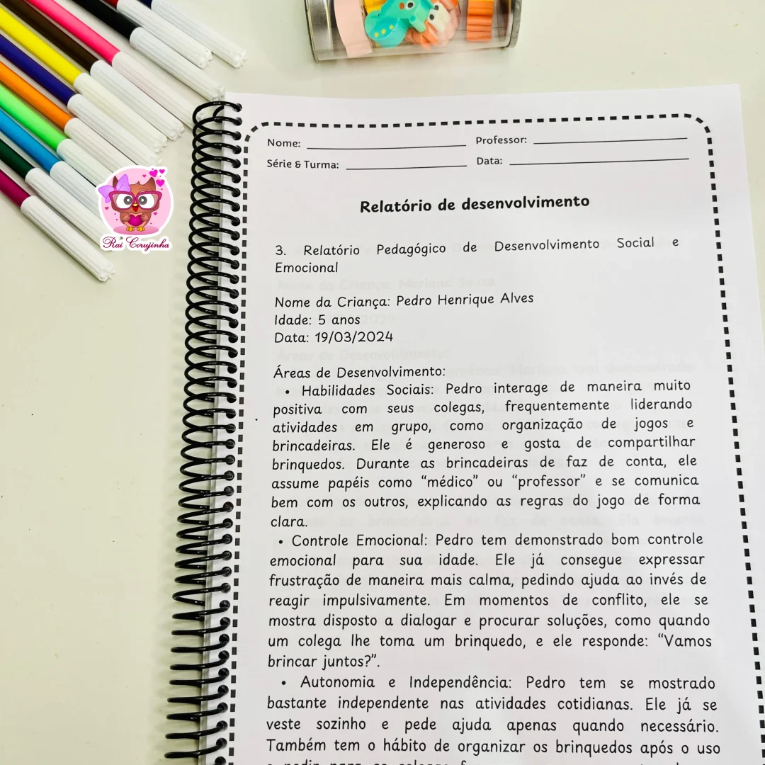 RELATÓRIOS EDUCAÇÃO INFANTIL