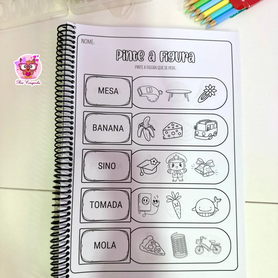 APOSTILA PINTE A FIGURA - SÍLABAS SIMPLES