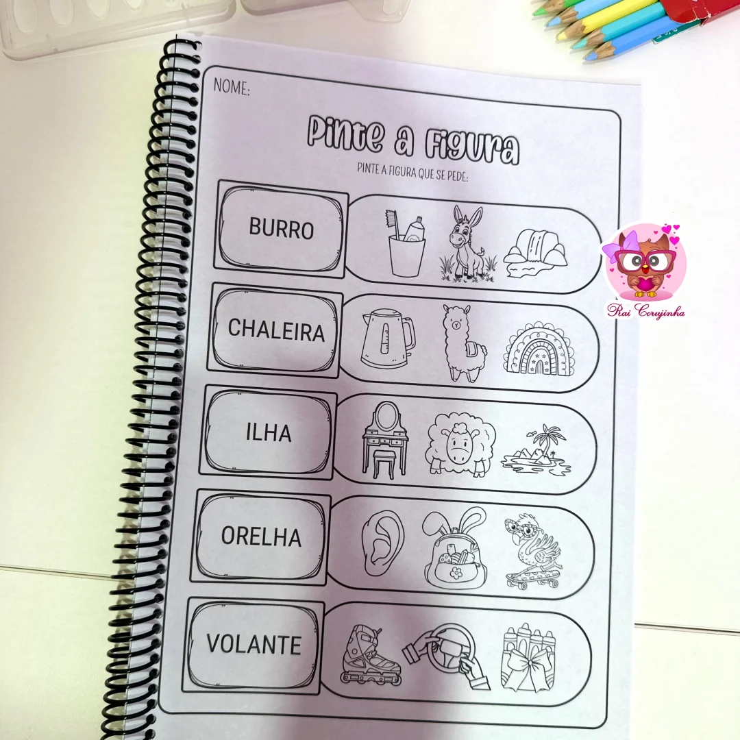 APOSTILA PINTE A FIGURA - SÍLABAS COMPLEXAS