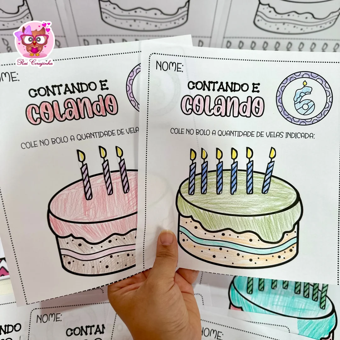 APOSTILA CONTANDO E COLANDO - BOLOS DE ANIVERSÁRIO