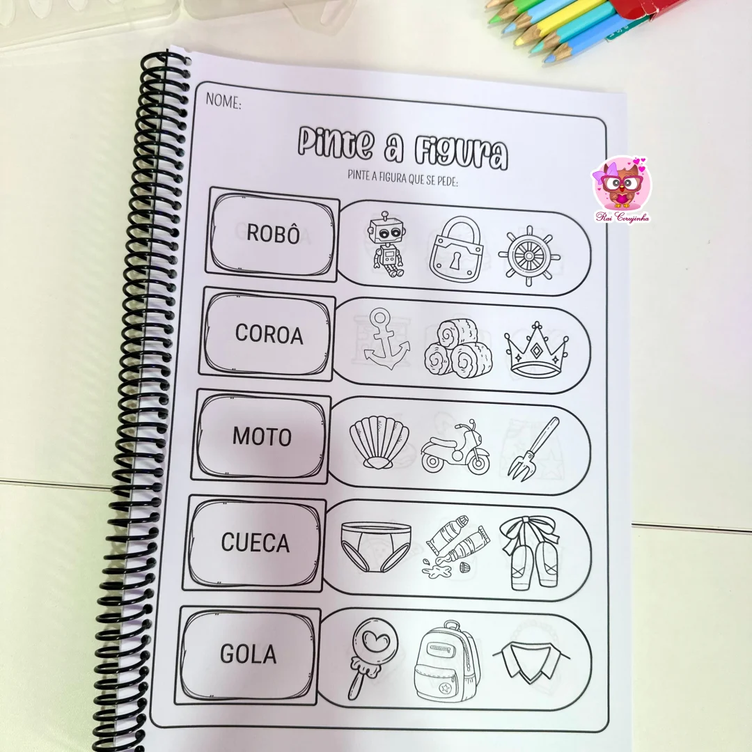 APOSTILA PINTE A FIGURA - SÍLABAS SIMPLES