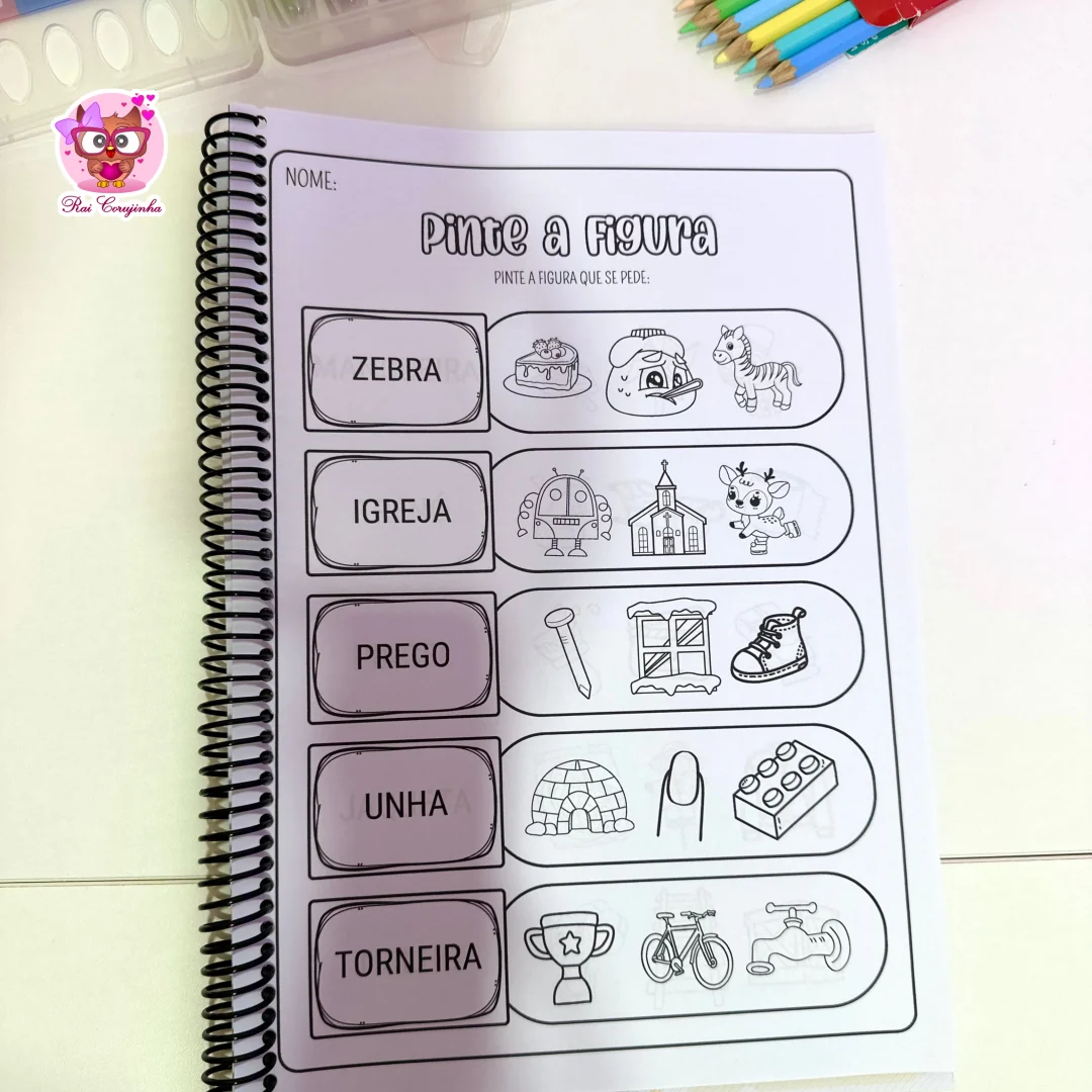 APOSTILA PINTE A FIGURA - SÍLABAS COMPLEXAS