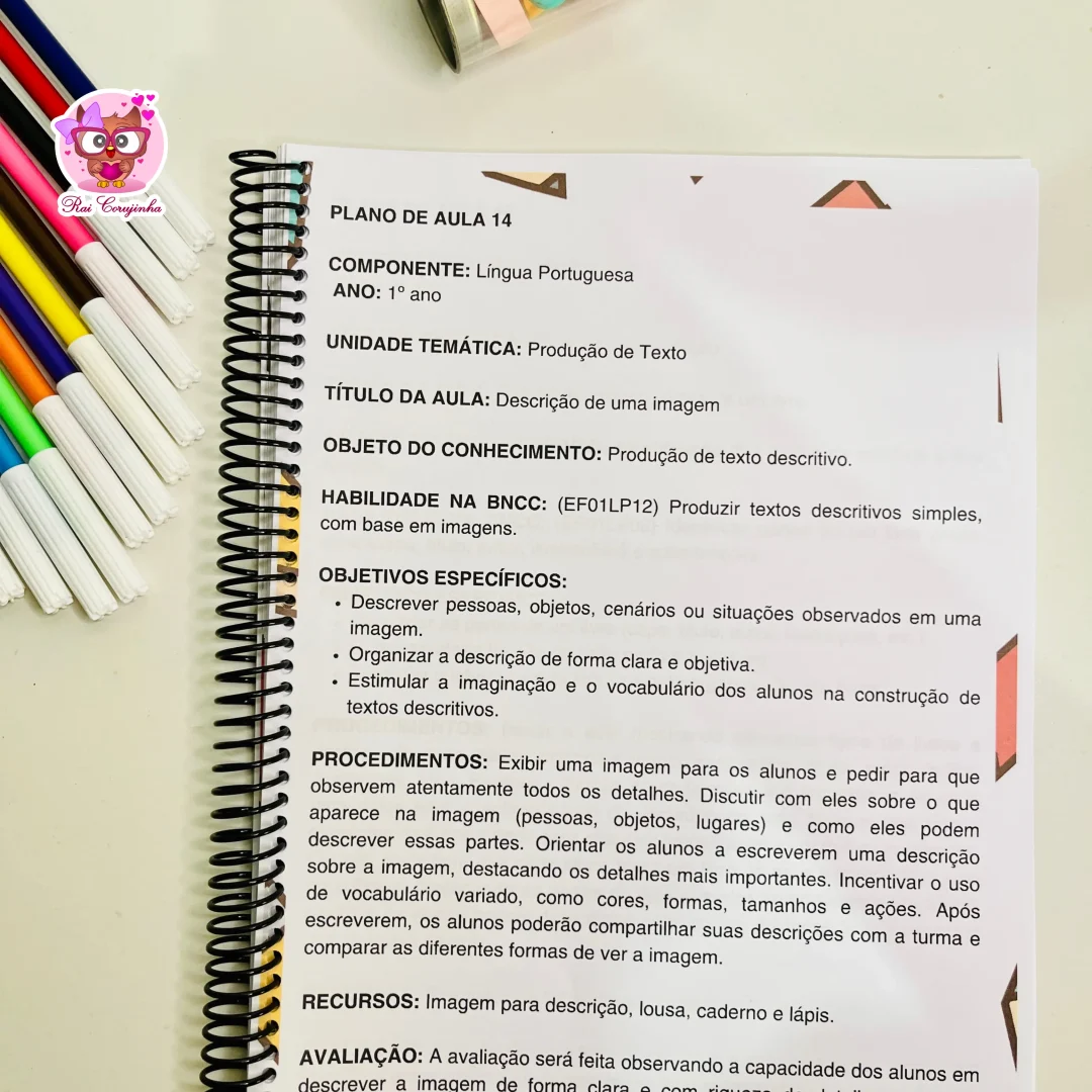 PLANOS DE AULA 1 ANO DO FUNDAMENTAL