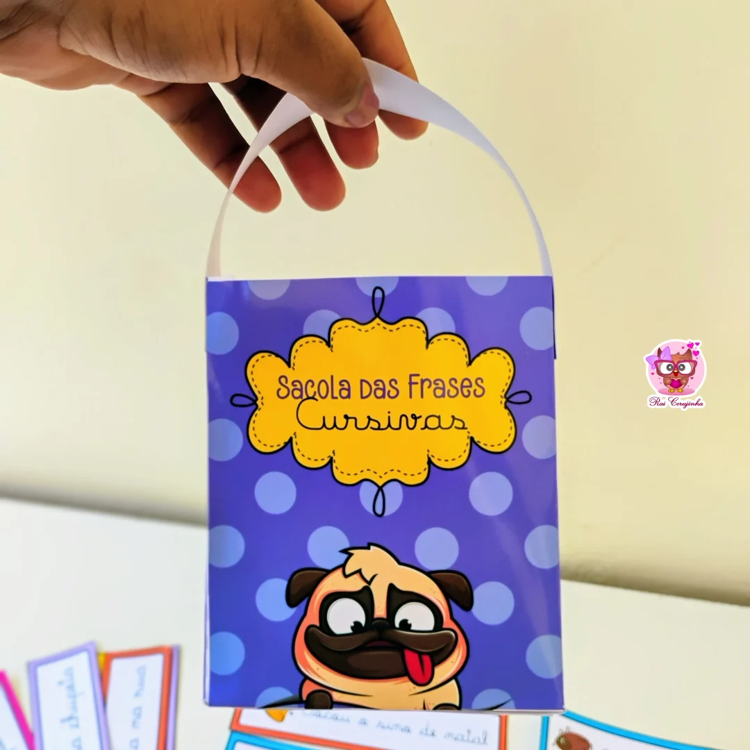 SACOLA DAS FRASES CURSIVAS