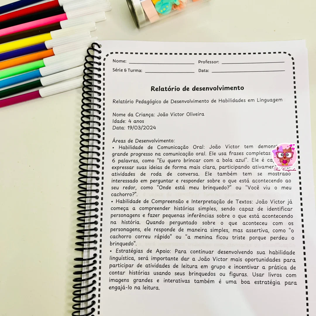 RELATÓRIOS EDUCAÇÃO INFANTIL