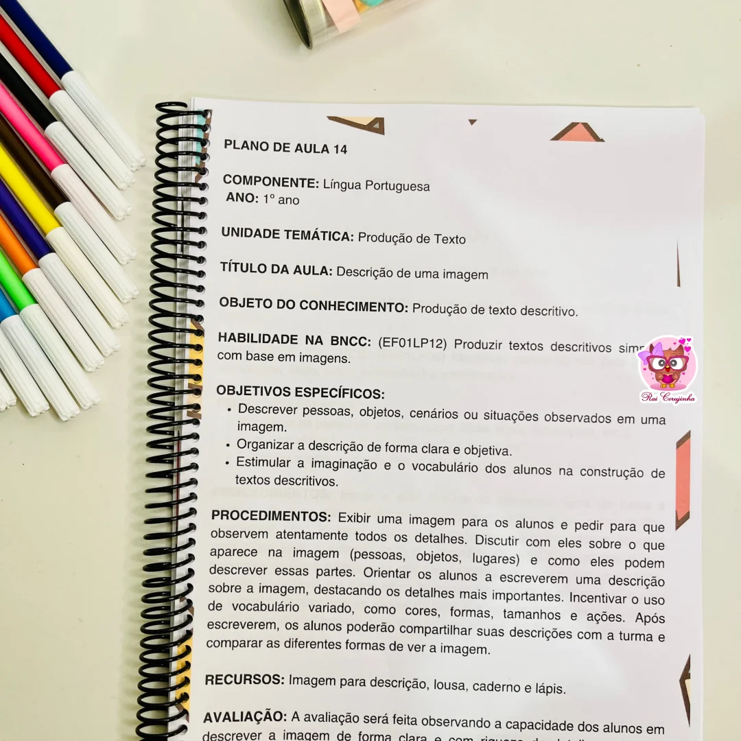 PLANOS DE AULA 1 ANO DO FUNDAMENTAL