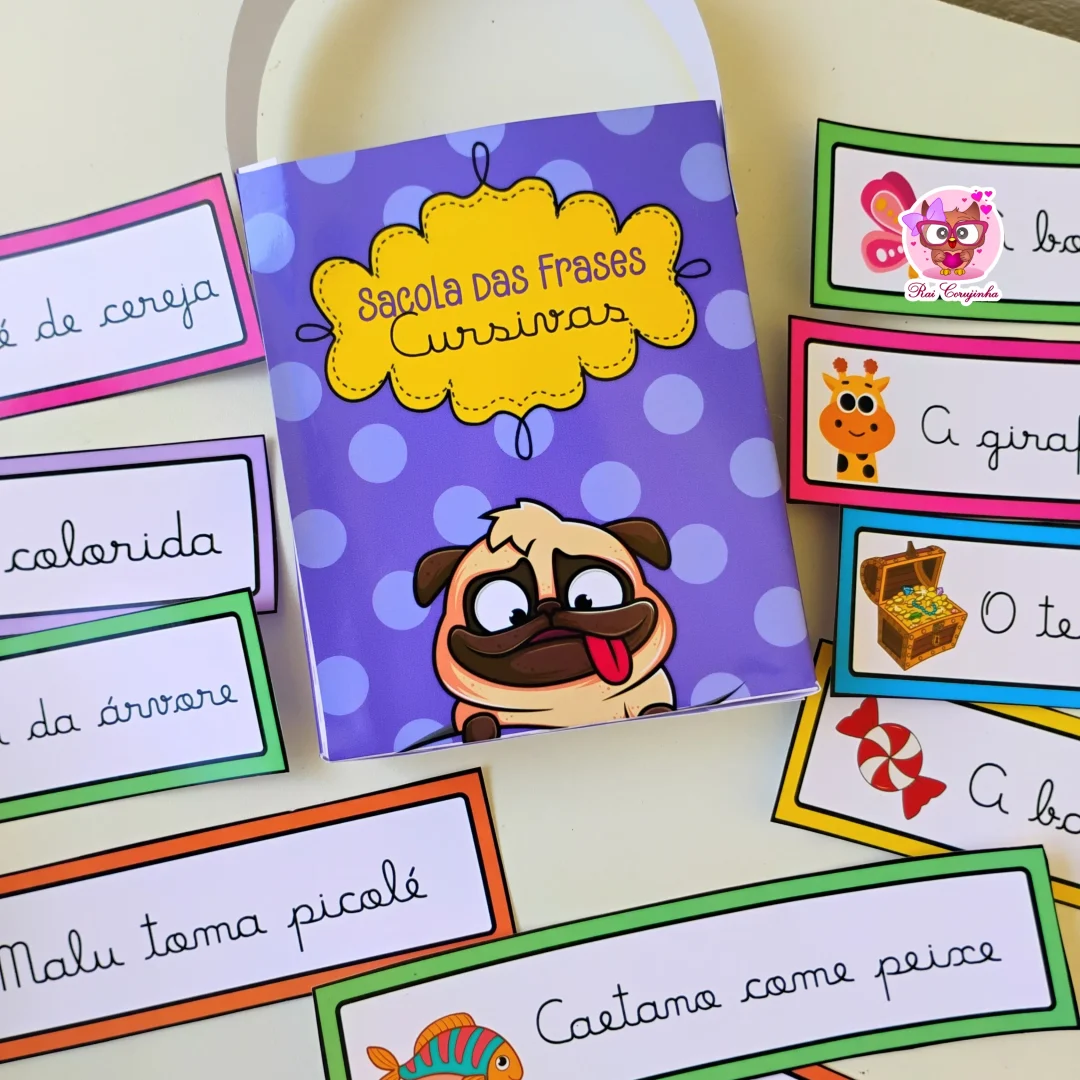 SACOLA DAS FRASES CURSIVAS