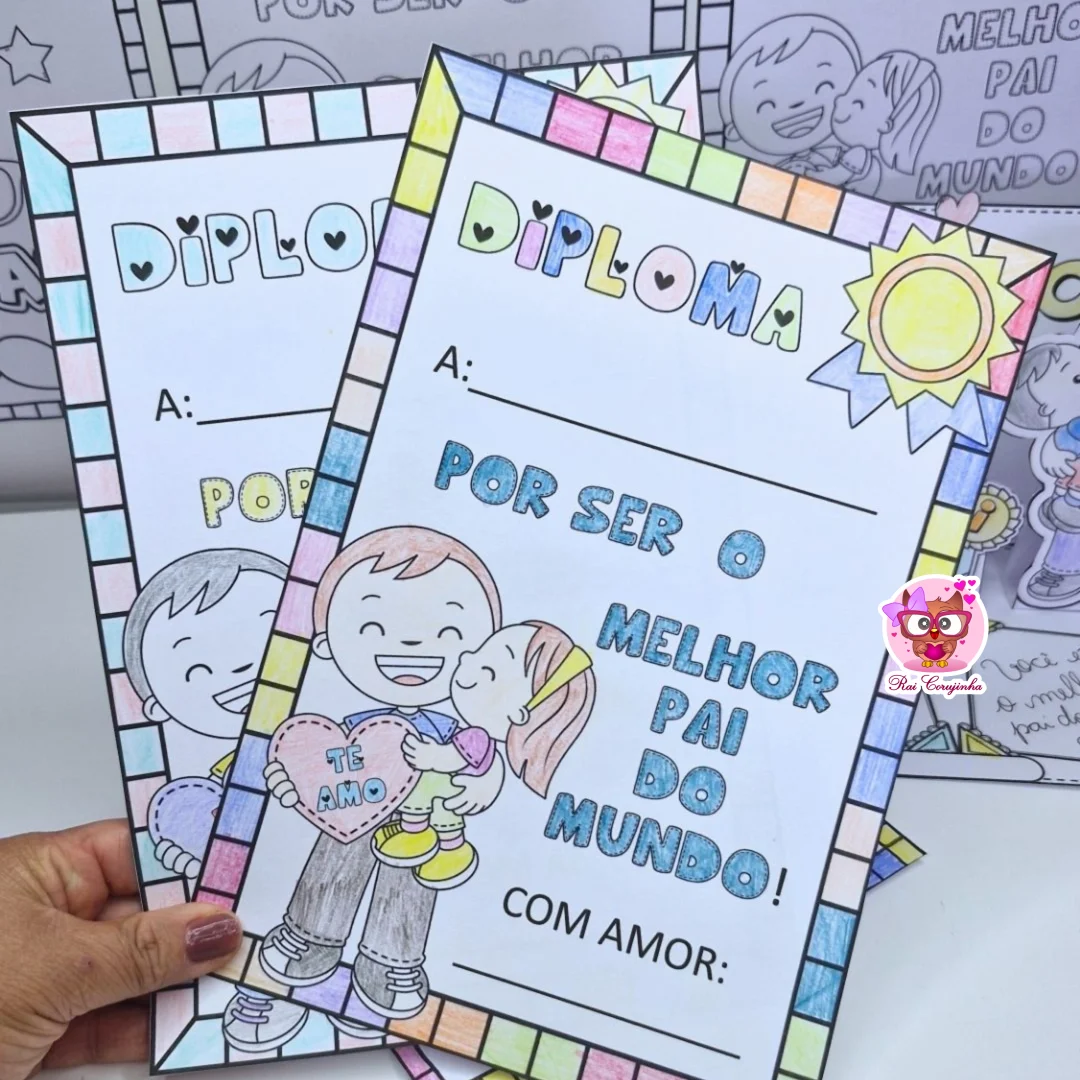 PÓDIO PAI NÚMERO 1 E DIPLOMA