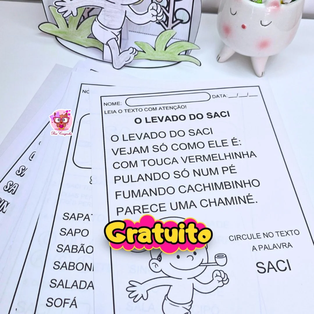 CADERNINHO DE ATIVIDADES SACI