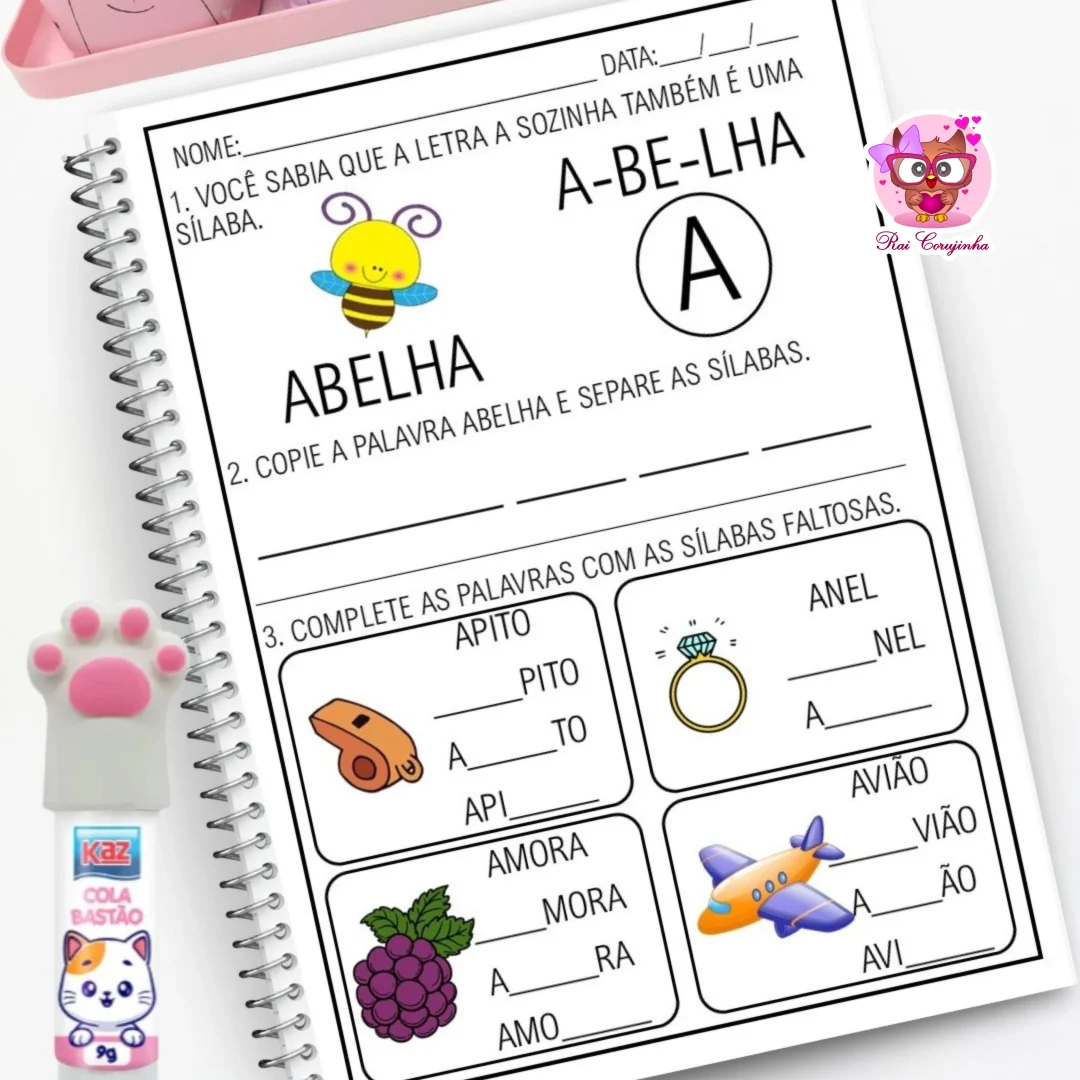 CADERNO DAS SÍLABAS