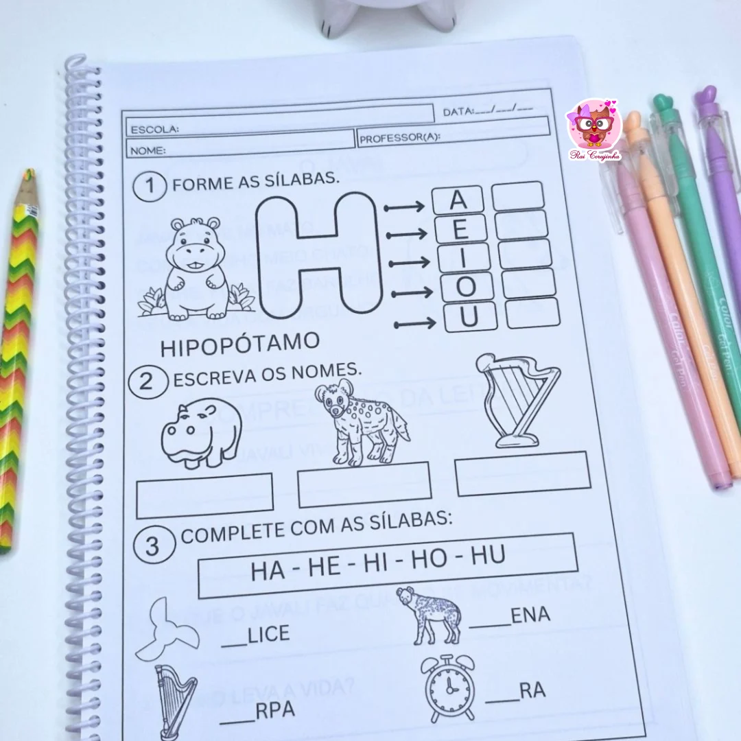 ATIVIDADES SILABAS SIMPLES COM PEQUENOS TEXTOS