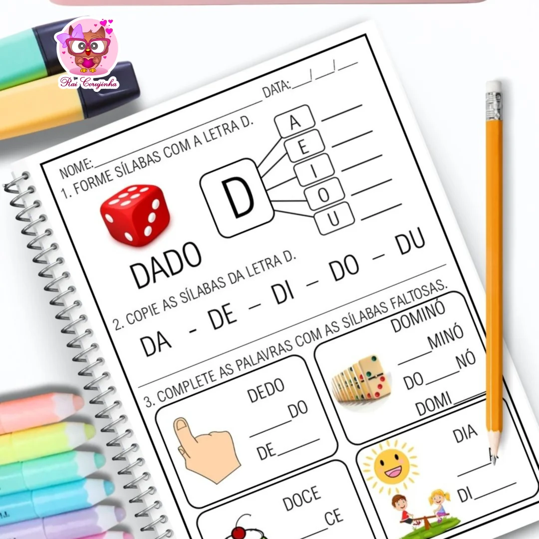 CADERNO DAS SÍLABAS