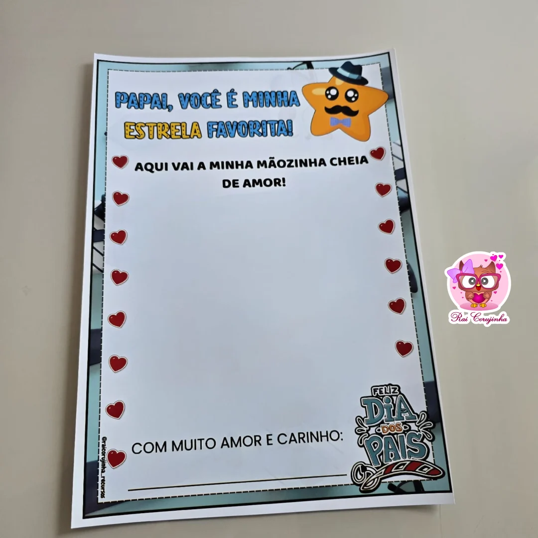 ATIVIDADE CARIMBO DE MÃO PARA O PAPAI