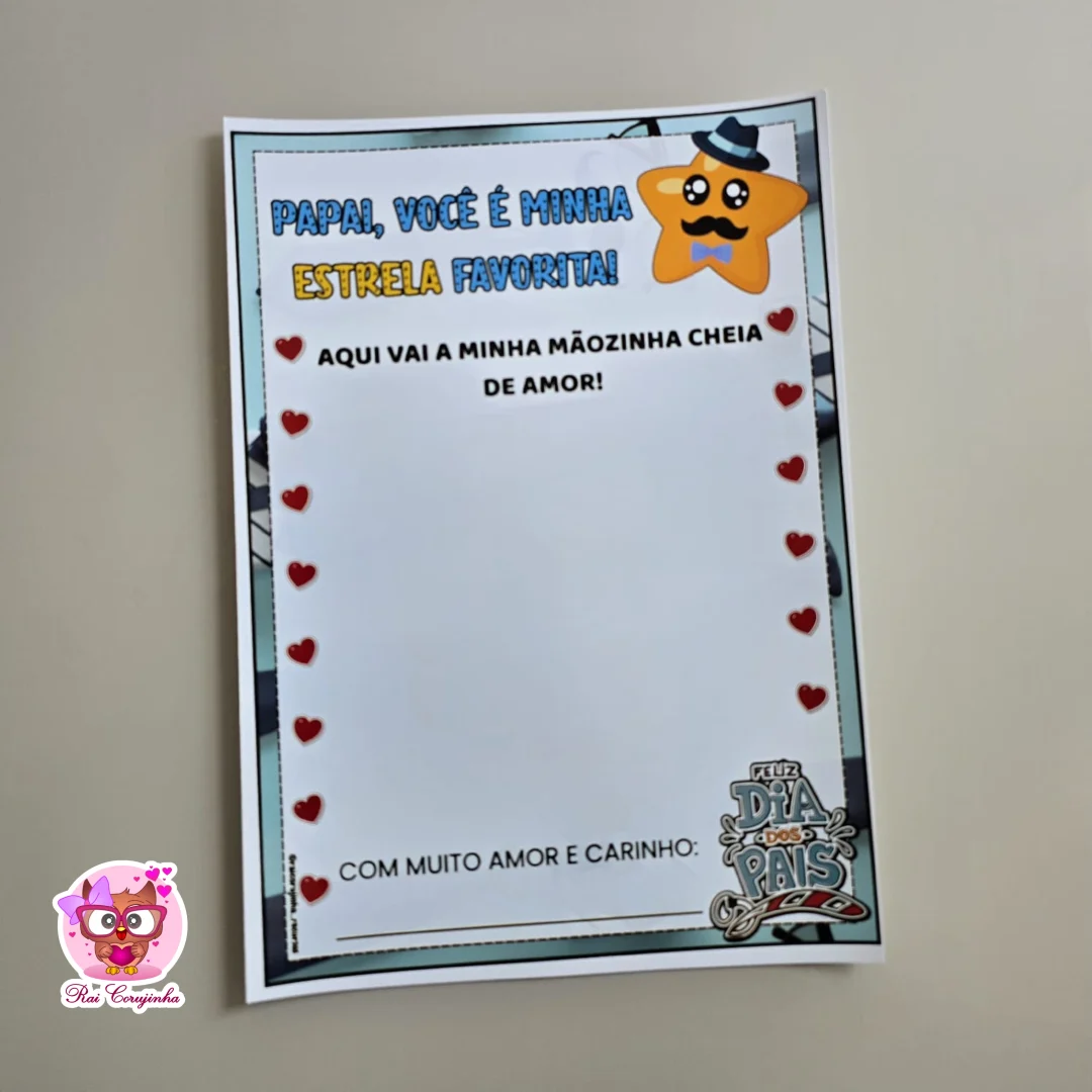ATIVIDADE CARIMBO DE MÃO PARA O PAPAI