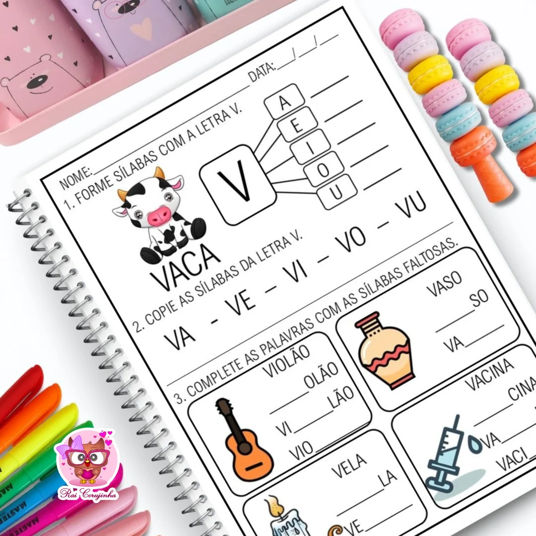 CADERNO DAS SÍLABAS