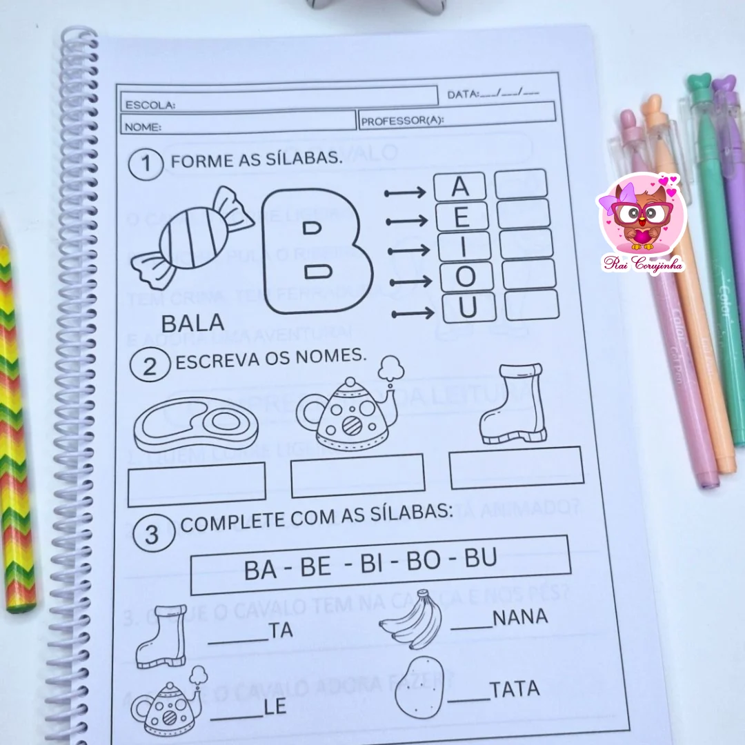 ATIVIDADES SILABAS SIMPLES COM PEQUENOS TEXTOS - Imagem 6