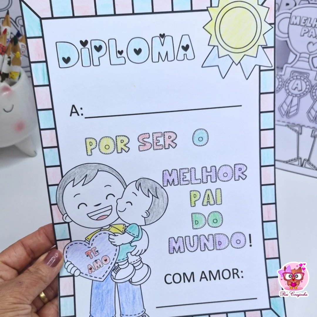 PÓDIO PAI NÚMERO 1 E DIPLOMA