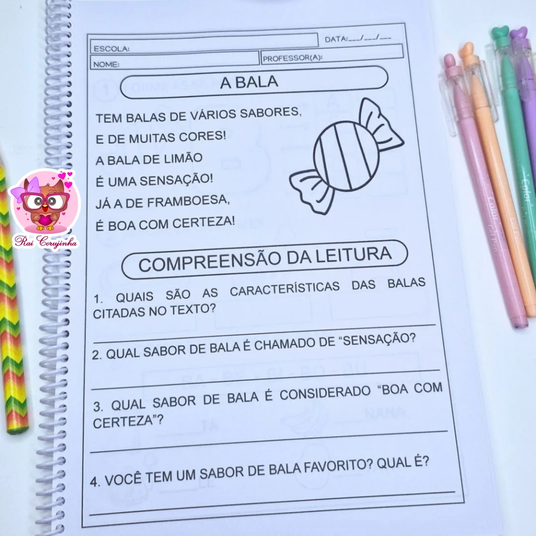 ATIVIDADES SILABAS SIMPLES COM PEQUENOS TEXTOS - Imagem 7