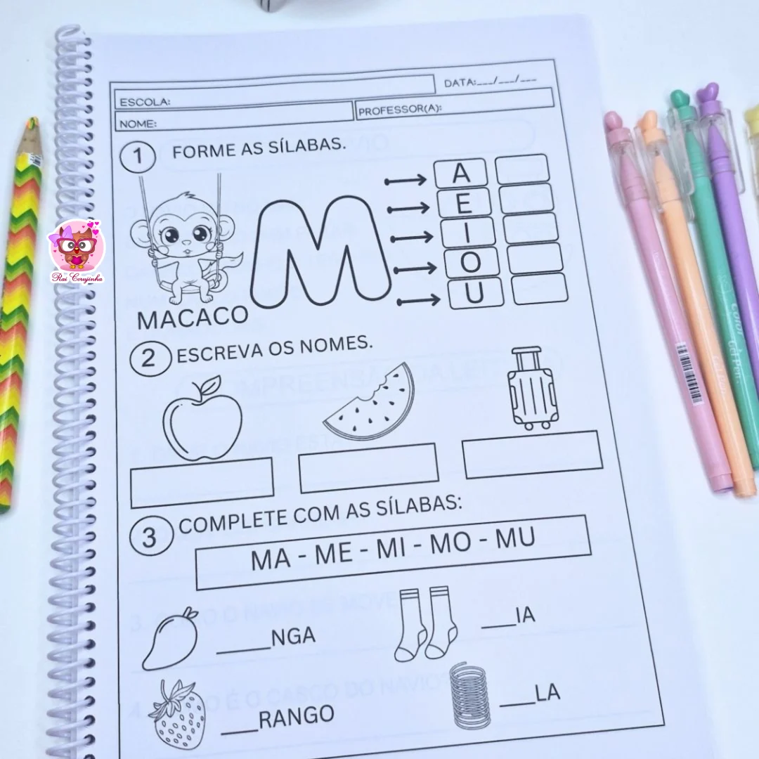 ATIVIDADES SILABAS SIMPLES COM PEQUENOS TEXTOS