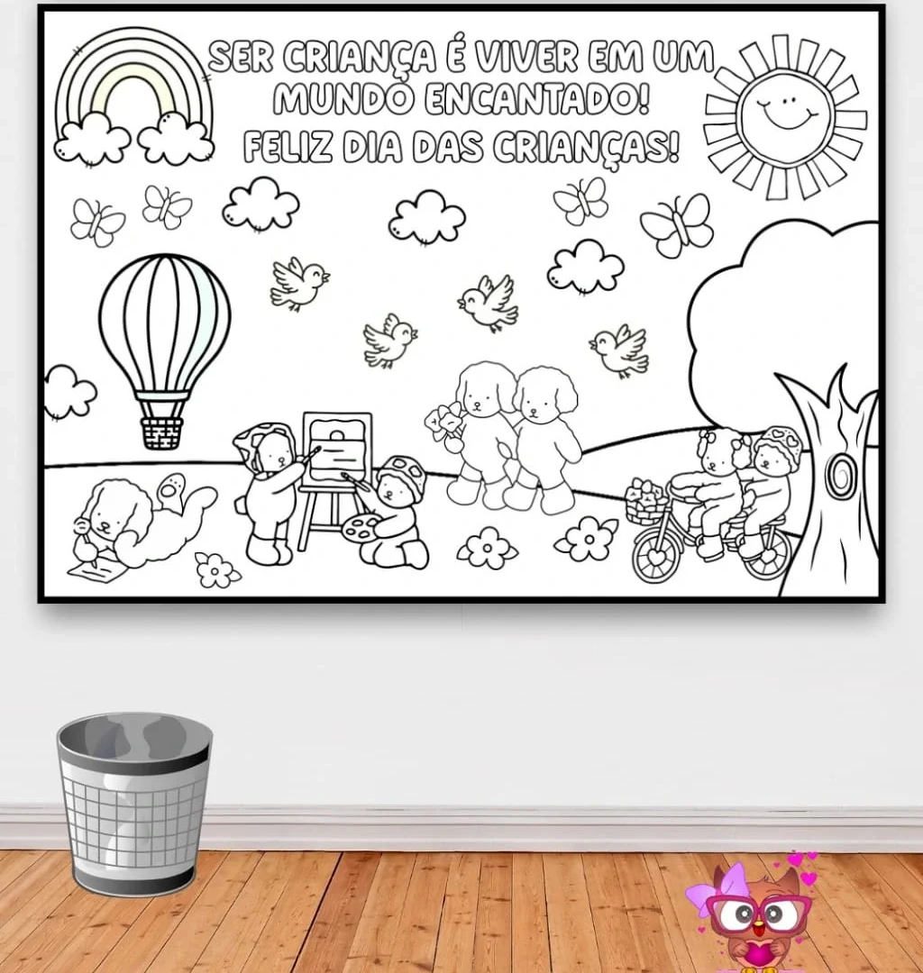 Rai Corujinha Recursos 12 PAINEL DIA DAS CRIANÇAS BOBBIE GOODS PARA COLORIR
