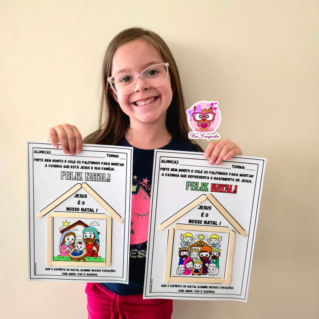 Rai Corujinha Recursos 6 PINTURA NATAL COM PALITOS