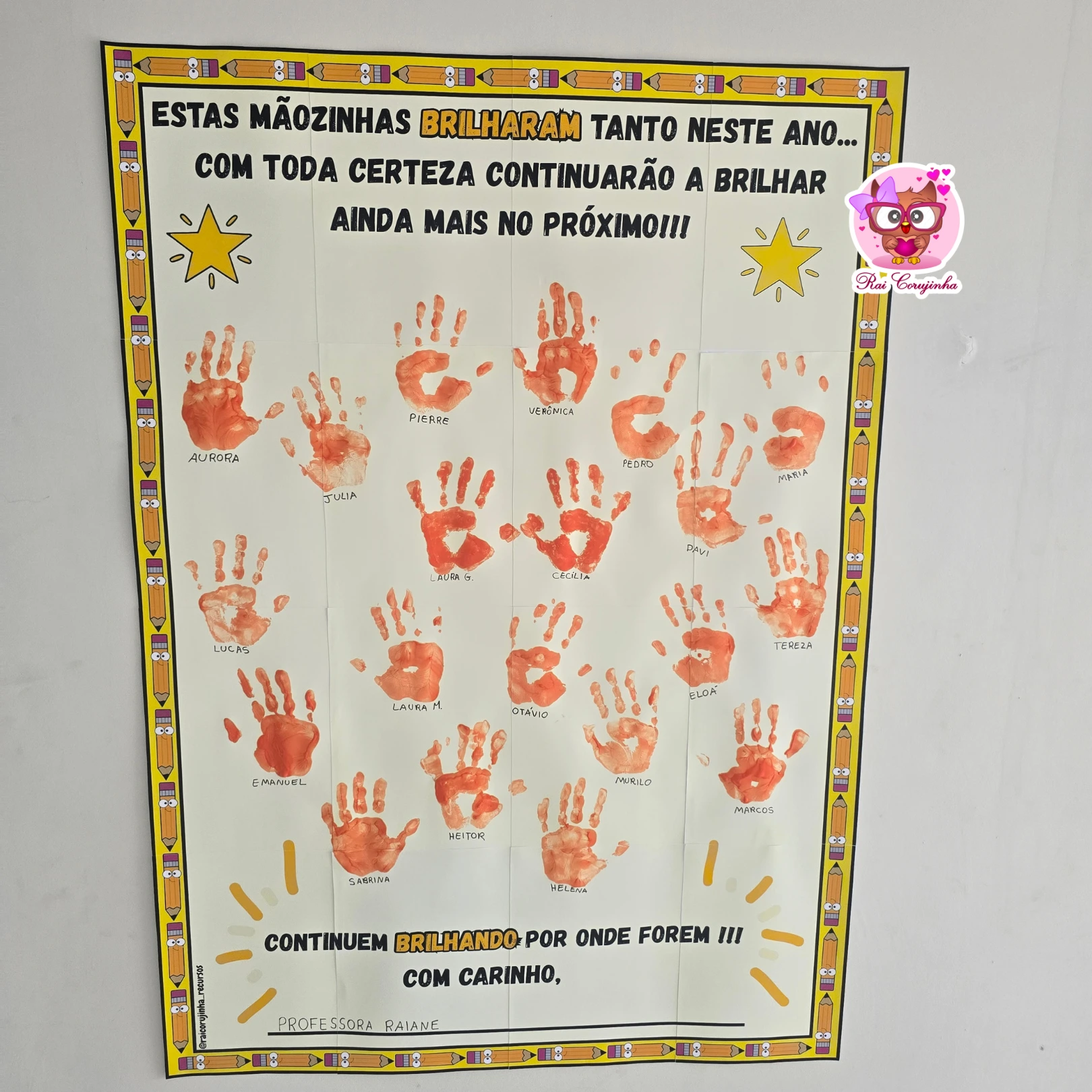 PAINEL COLETIVO MÃOZINHAS QUE BRILHARAM 1 PAINEL COLETIVO MÃOZINHAS QUE BRILHARAM