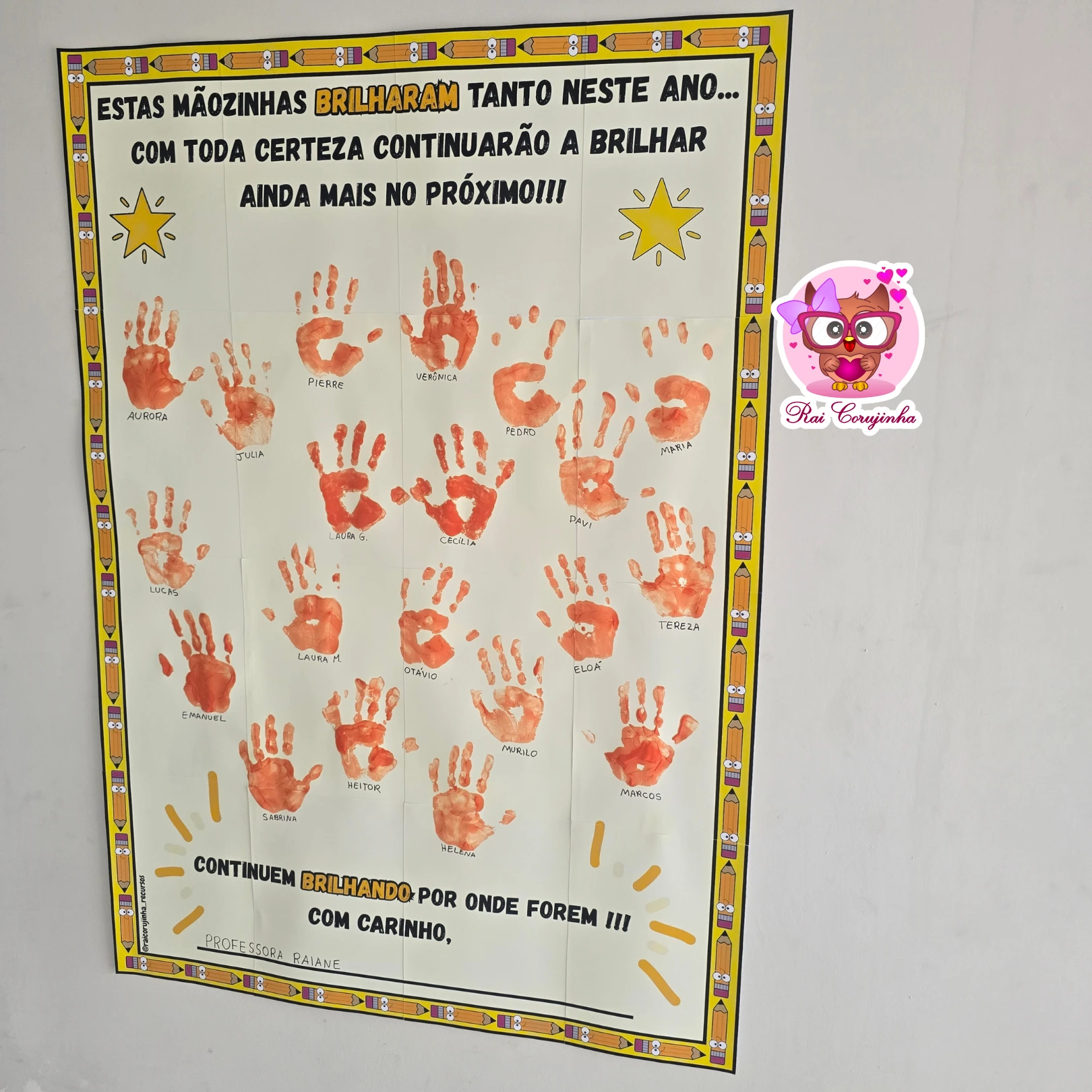 PAINEL COLETIVO MÃOZINHAS QUE BRILHARAM 2 PAINEL COLETIVO MÃOZINHAS QUE BRILHARAM