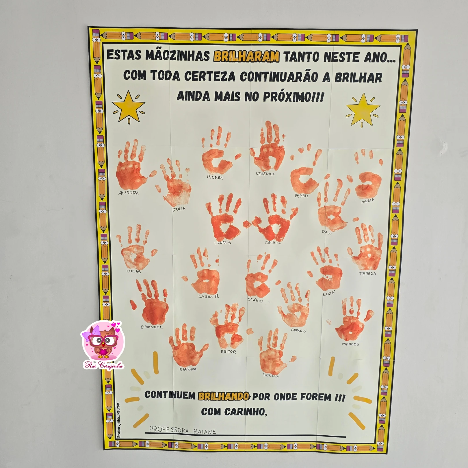 PAINEL COLETIVO MÃOZINHAS QUE BRILHARAM 4 PAINEL COLETIVO MÃOZINHAS QUE BRILHARAM