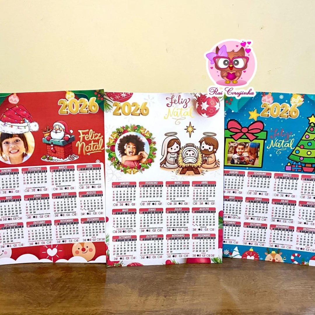 Rai Corujinha Recursos 7 CALENDÁRIOS DE NATAL 2026