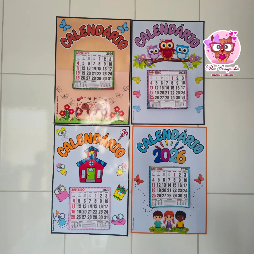 COMBO CALENDÁRIO DE PAREDE 2026