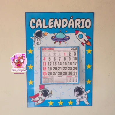 CALENDÁRIO DE PAREDE ASTRONAUTA 2026