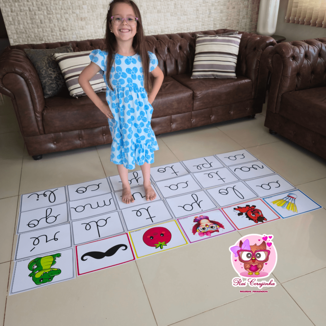 JOGO DAS SÍLABAS CURSIVAS ILUSTRADAS