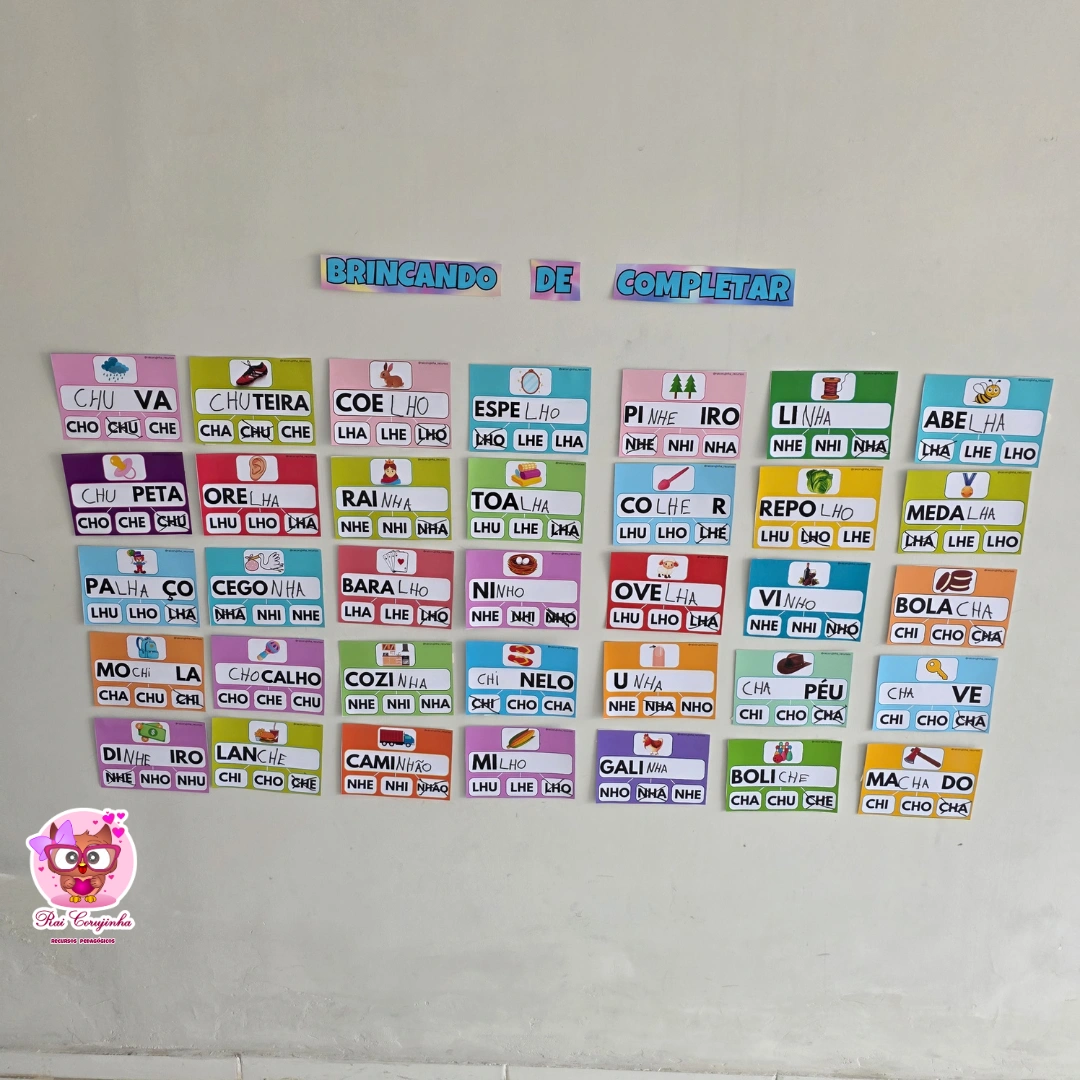 Rai Corujinha Recursos 6 BRINCANDO DE COMPLETAR