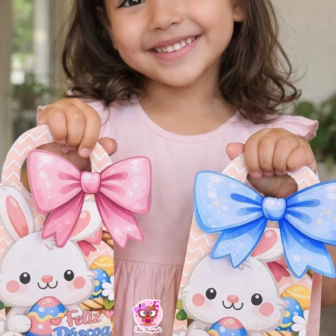 Rai Corujinha Recursos 5 SACOLINHA DE PÁSCOA COELHO