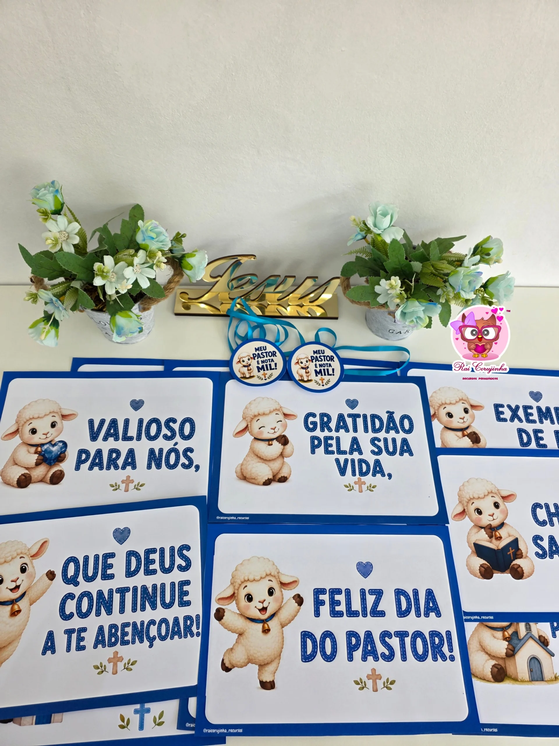 PLAQUINHAS DIA DO PASTOR 3 PLAQUINHAS DIA DO PASTOR