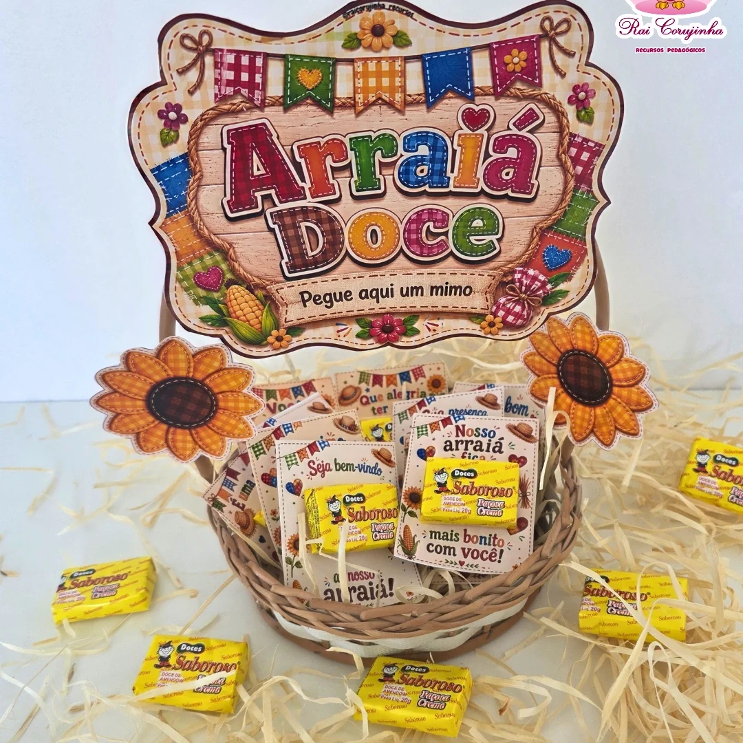 CESTA PARA LEMRBRANCINHA ARRAIÁ