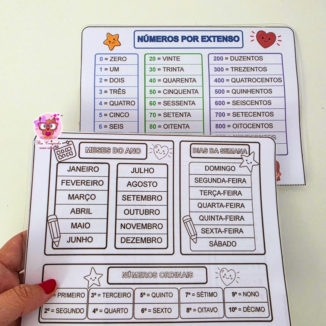 Rai Corujinha Recursos 5 PRANCHA DE APOIO ESCOLAR