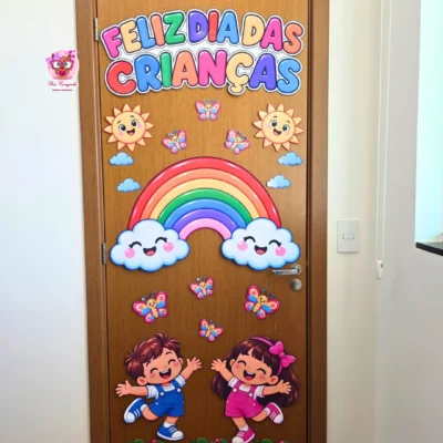 Rai Corujinha Recursos 23 DECORAÇÃO DE PORTA ARCO-ÍRIS – DIA DAS CRIANÇAS