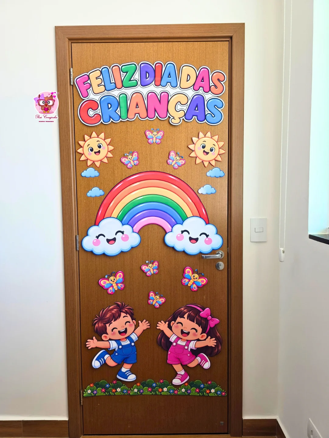 DECORAÇÃO DE PORTA ARCO-ÍRIS – DIA DAS CRIANÇAS 1 DECORAÇÃO DE PORTA ARCO-ÍRIS – DIA DAS CRIANÇAS