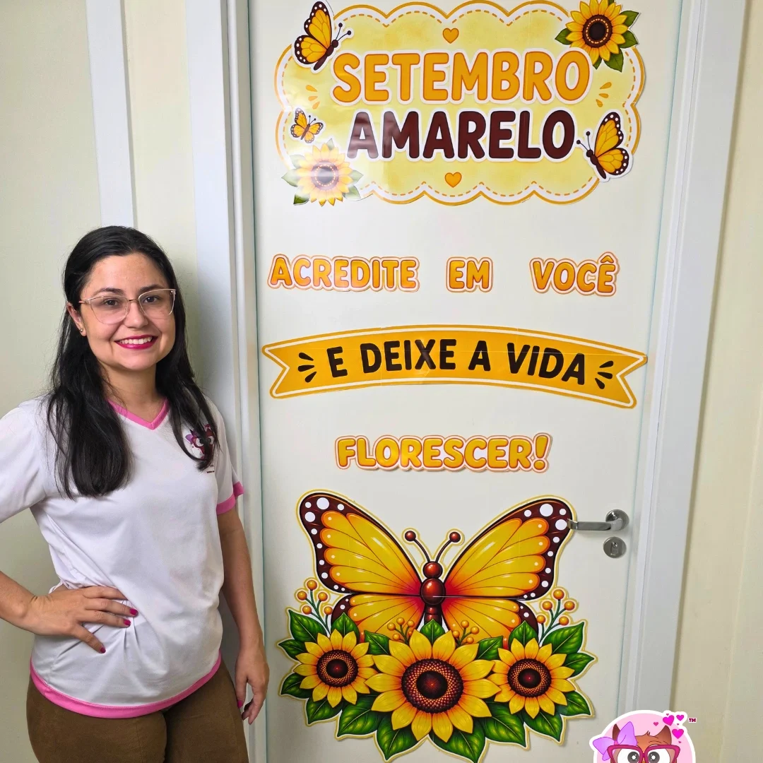 Rai Corujinha Recursos 4 DECORAÇÃO DE PORTA BORBOLETA – SETEMBRO AMARELO