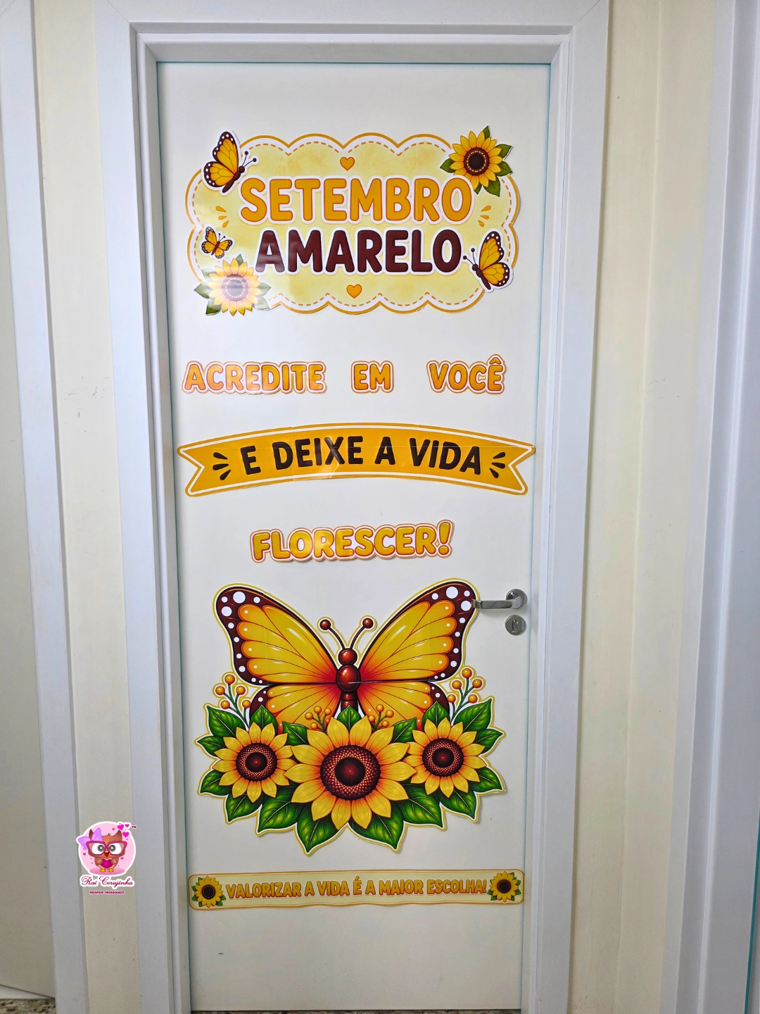 DECORAÇÃO DE PORTA BORBOLETA – SETEMBRO AMARELO 2 DECORAÇÃO DE PORTA BORBOLETA – SETEMBRO AMARELO