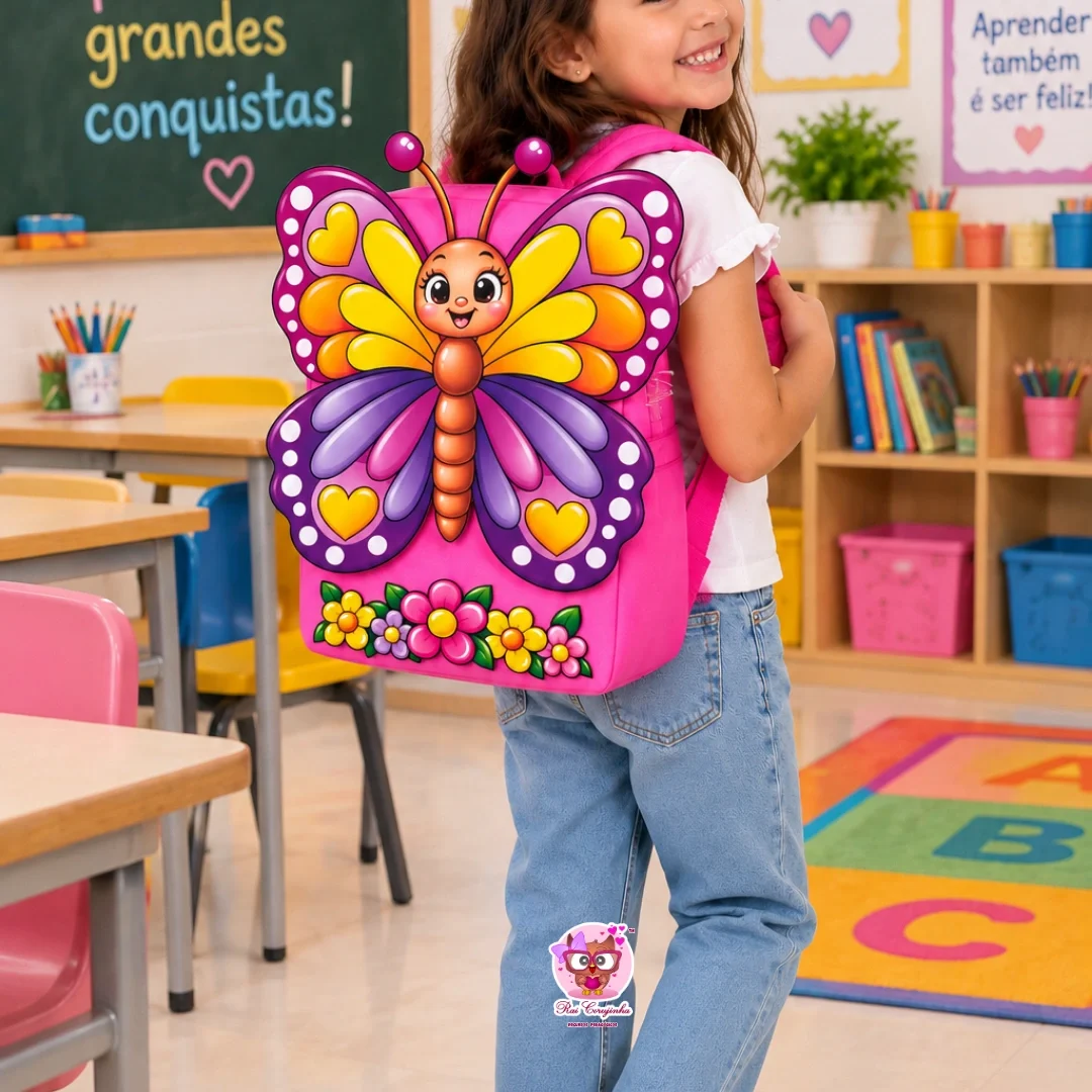 MOCHILA MALUCA BORBOLETA