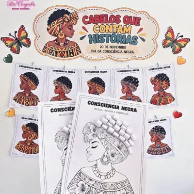 Rai Corujinha Recursos 20 MURAL CABELOS QUE CONTAM HISTÓRIAS – CONSCIÊNCIA NEGRA