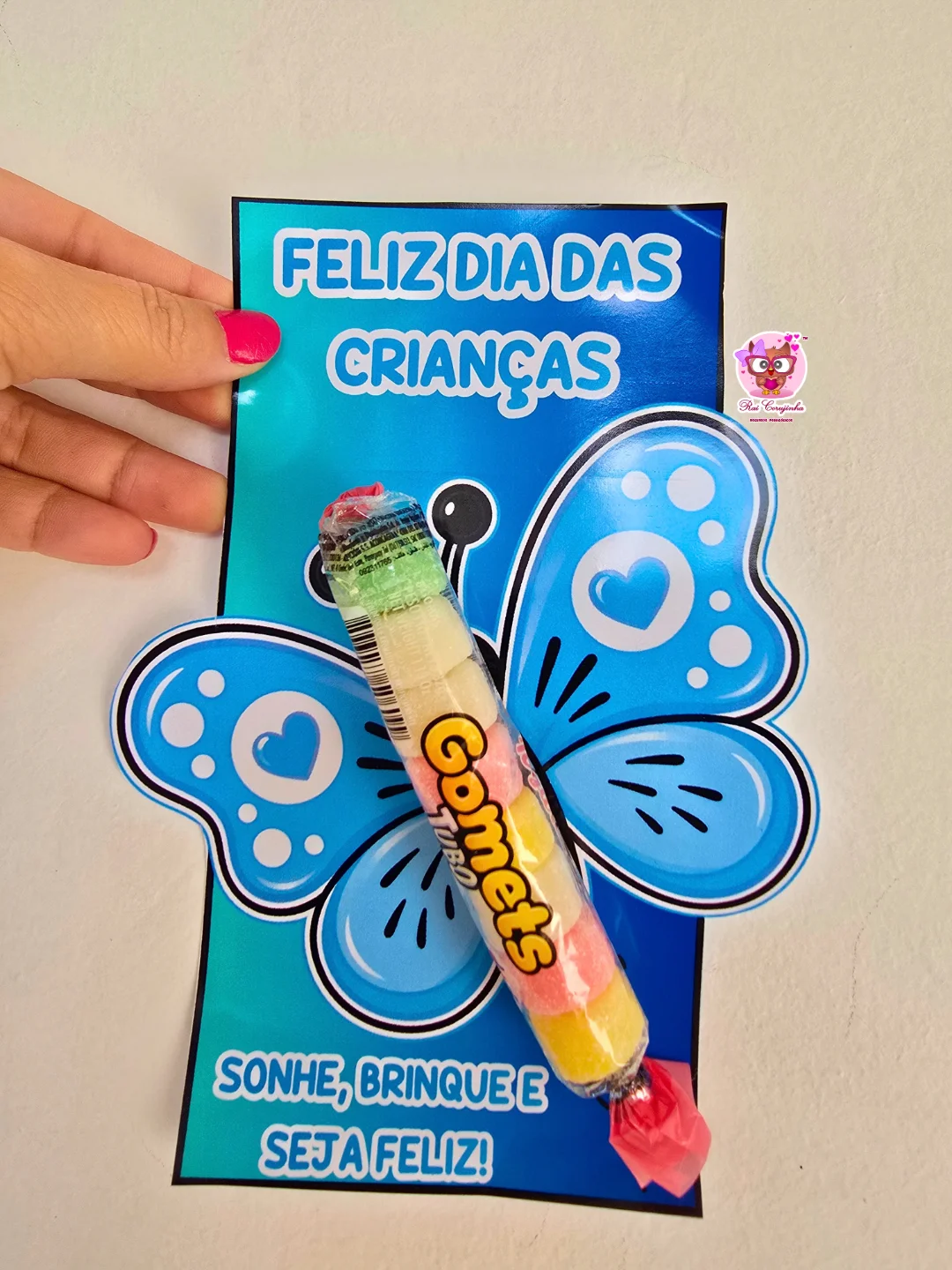 CARTÃO DIA DAS CRIANÇAS – BORBOLETA 3 CARTÃO DIA DAS CRIANÇAS – BORBOLETA