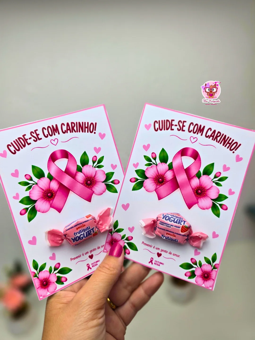CARTÃO OUTUBRO ROSA: CUIDE-SE COM CARINHO 2 CARTÃO OUTUBRO ROSA: CUIDE-SE COM CARINHO