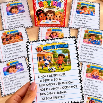 Rai Corujinha Recursos 21 TEXTINHOS: MINHA ROTINA – ALFABETIZAÇÃO