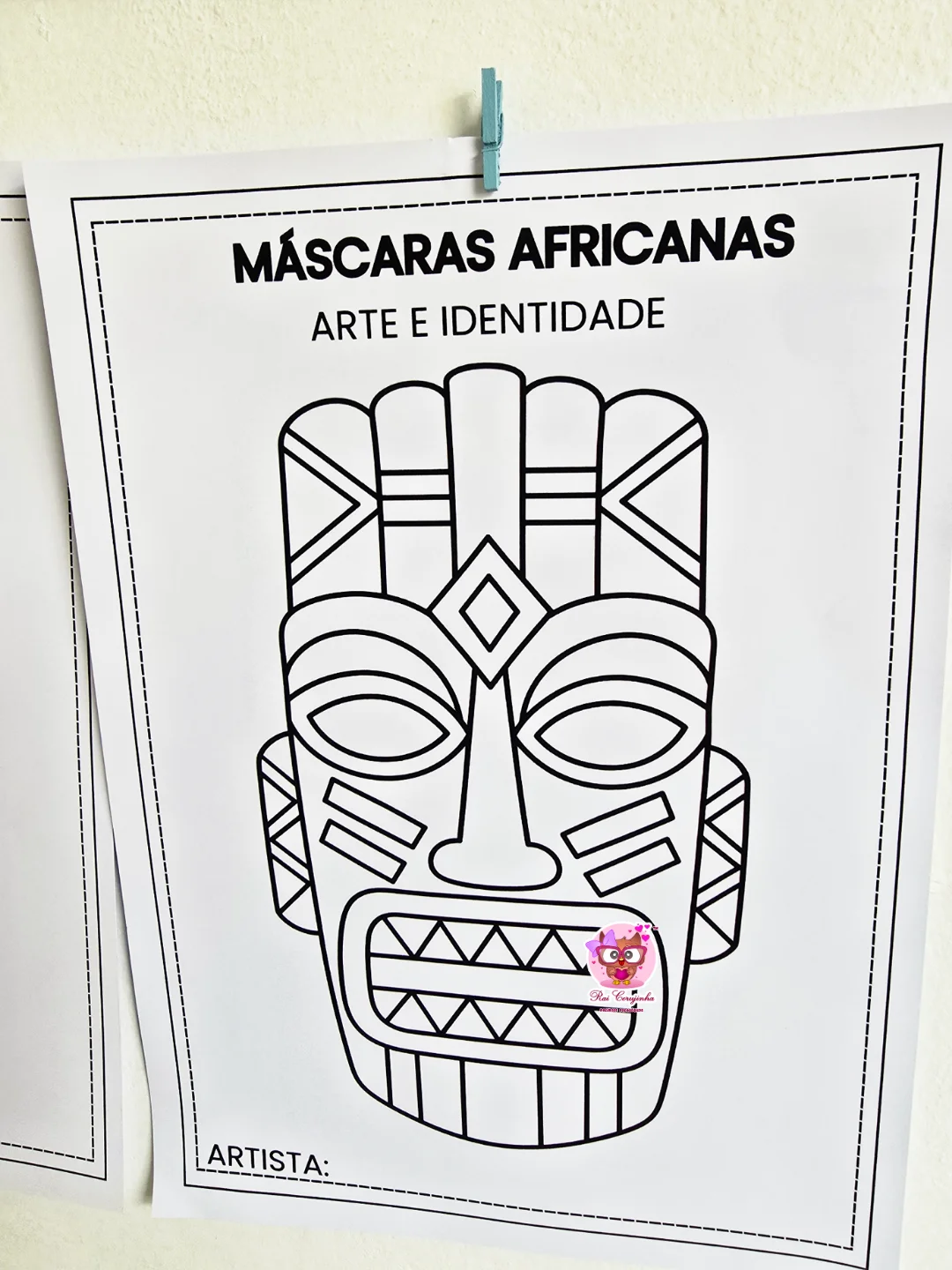 MURAL OFICINA DE MÁSCARAS AFRICANAS 3 MURAL OFICINA DE MÁSCARAS AFRICANAS