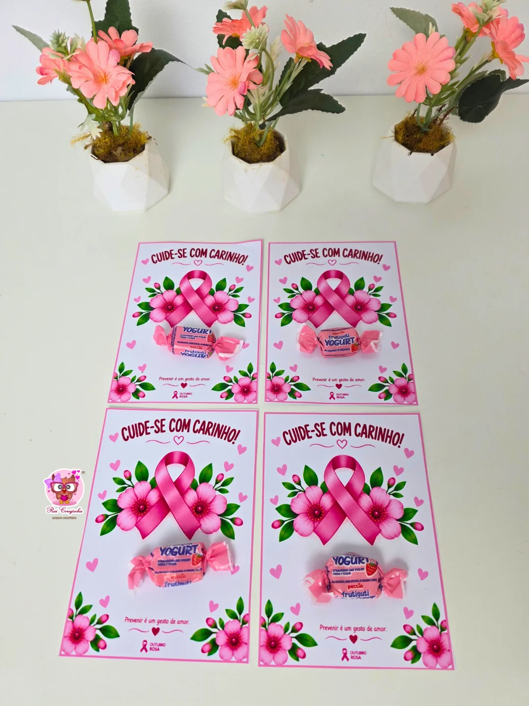 CARTÃO OUTUBRO ROSA: CUIDE-SE COM CARINHO 1 CARTÃO OUTUBRO ROSA: CUIDE-SE COM CARINHO