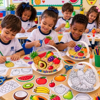 Rai Corujinha Recursos 23 CESTINHA DE FRUTAS – ALIMENTAÇÃO SAUDÁVEL