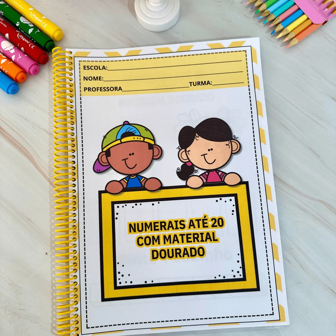 NUMERAIS ATÉ 20 COM MATERIAL DOURADO